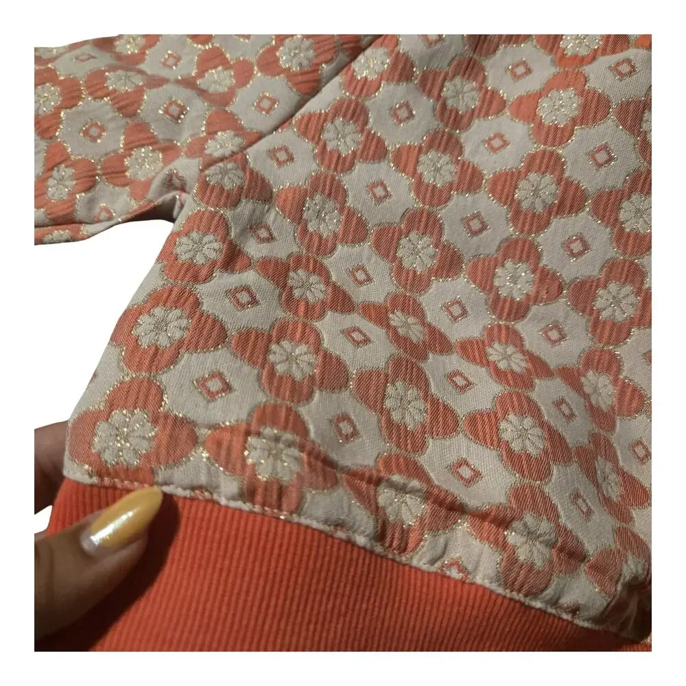 Janie & Jack Floral Bomber Jacket Size: 6-12M New